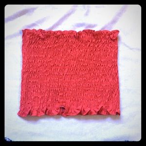 Red bandeau top